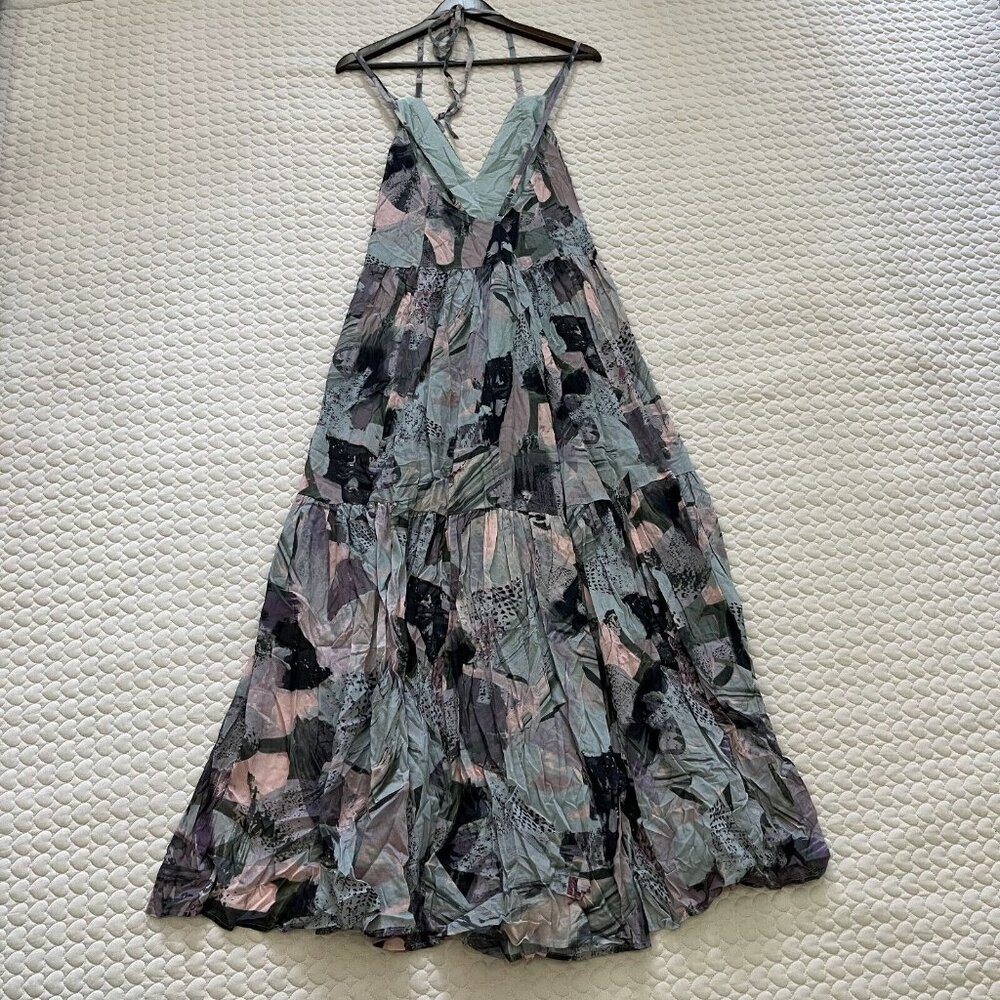 $653 NWOT Iro Mauge Tiered Cotton Floral Print Long Maxi Dress Size 40 - Picture 6 of 11